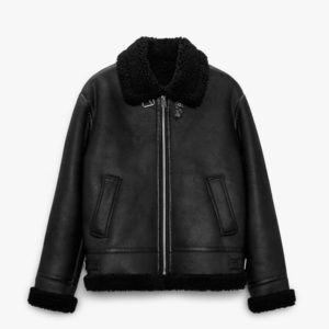 Men's Classic Black Shearling Leather Jackets