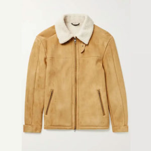 Men's Suede Leather Shearling Jacket