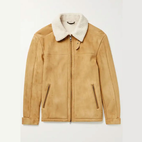 Men's Suede Leather Shearling Jacket